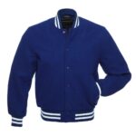 Royal Blue All Wool Letterman Varsity Jacket