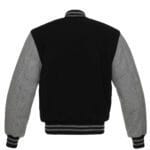 Black & Gray All Wool Varsity Jacket - Image 3