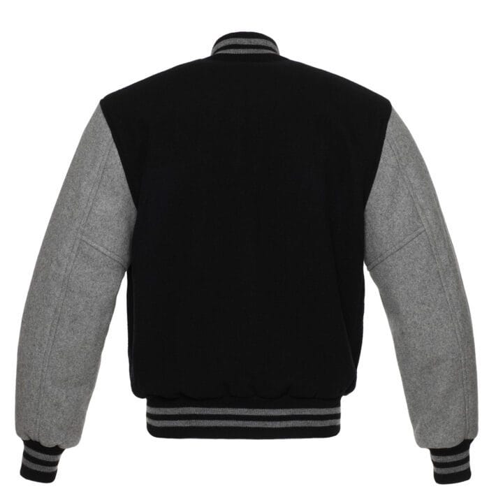 s6KNkmBlicTxjwXPRM7hI2zWuiasSzZihTPxkwQi Black & Gray All Wool Varsity Jacket - Image 3