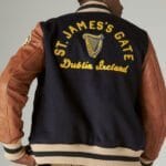Guinness Varsity Leather Sleeves Unisex Jacket - Image 3