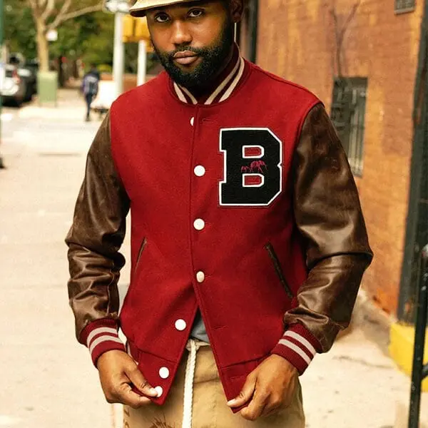 Brooklyn Circus Cranberry Varsity Jacket - Lettermen Jackets
