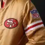 San Francisco 49ers Satin Bomber Jacket - Image 5
