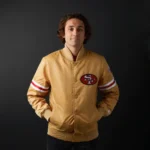 San Francisco 49ers Satin Bomber Jacket - Image 2