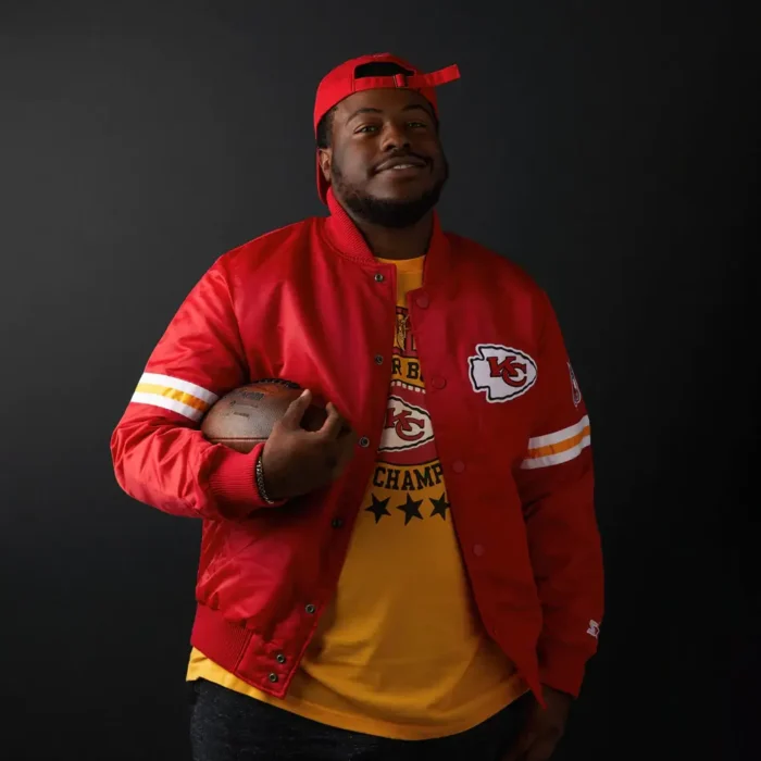 09.22.22NFLSTARTERJACKETS-ED09_x1000.jpg Kansas City Chiefs Satin Bomber Jacket - Image 2