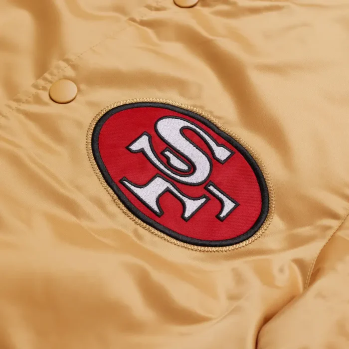 San Francisco 49ers Satin Bomber Jacket - Image 4