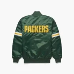 Green Bay Packers Satin Bomber Jacket - Image 2