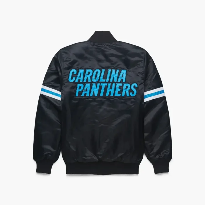 Carolina Panthers Satin Bomber Jacket - Image 3