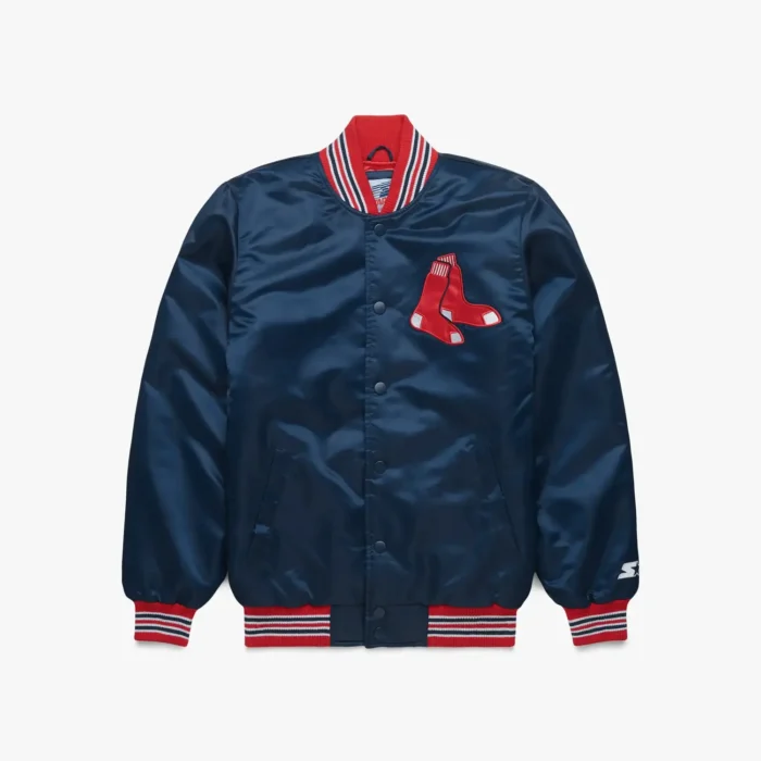 Boston Red Sox Satin Varsity Jacket - Image 1
