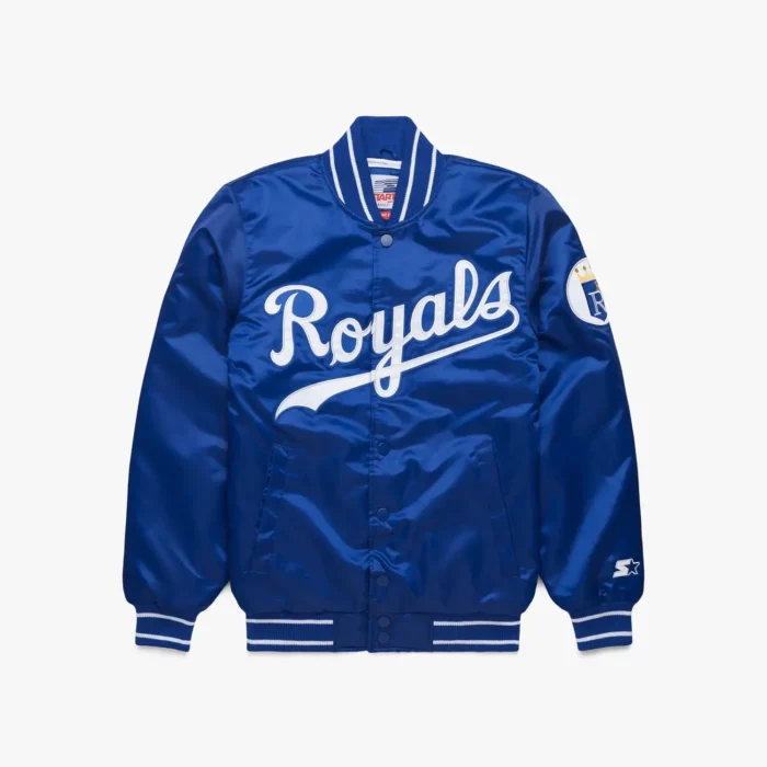 Kansas City Royals Satin Bomber Jacket - Image 1