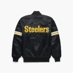 Pittsburgh Steelers Satin Varsity Bomber Jacket - Image 2