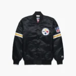 Pittsburgh Steelers Satin Varsity Bomber Jacket