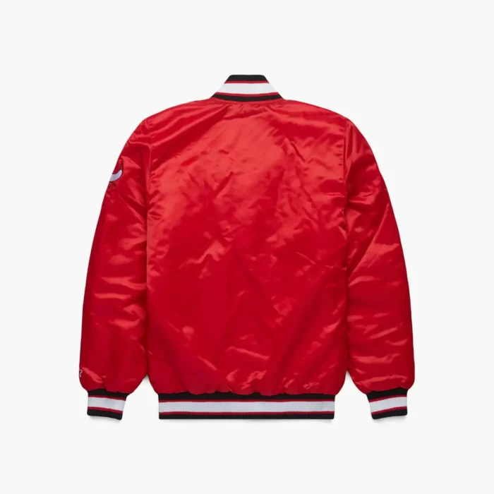 Chicago Bulls Satin Bomber Jacket - Image 4