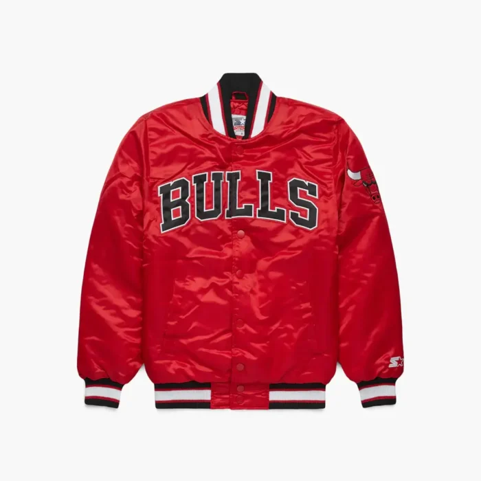 Chicago Bulls Satin Bomber Jacket - Image 1