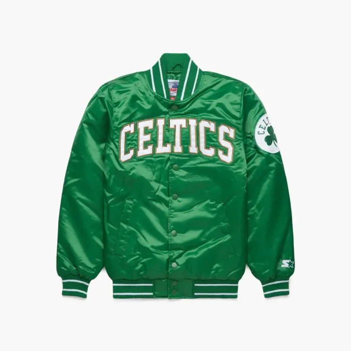 HOMAGE-x-Starter-Celtics-Satin-Jacket-01211441959-green-flat_x1000.jpg Boston Celtics Satin Bomber Jacket - Image 1