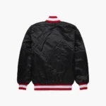 Kansas City Chiefs Black Satin Bomber Jacket - Image 3