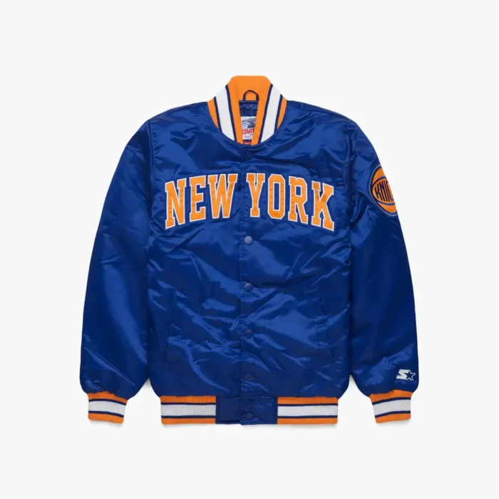 HOMAGE-x-Starter-Knicks-Satin-Jacket-01211441718-royal-blue-flat_x1000.jpg NY Knicks Satin Bomber Jacket - Image 1
