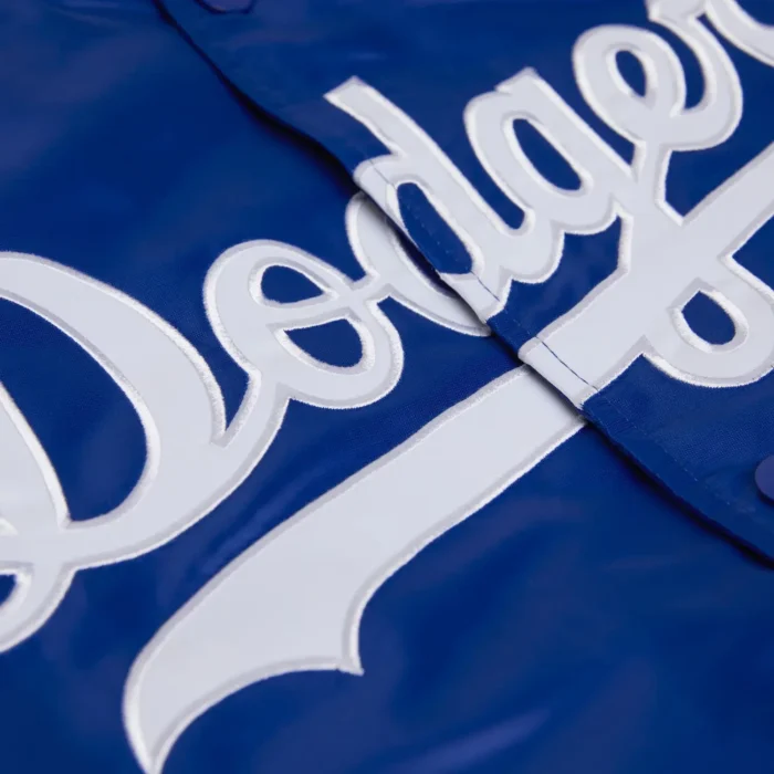LA Dodgers Satin Bomber Jacket - Image 4