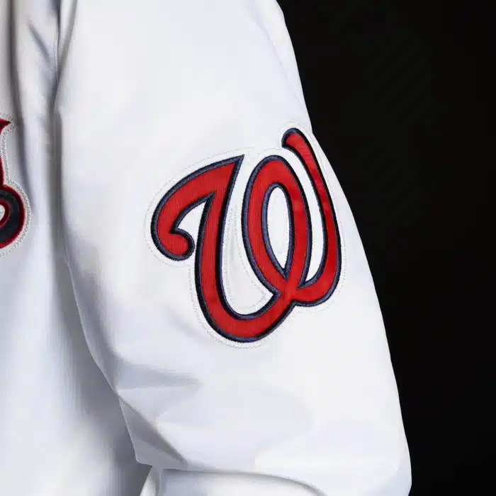 HOMAGEXStarterNationalsSatinJacket-012115831X7-white-alt-3 Washington Nationals Satin Bomber jacket - Image 3
