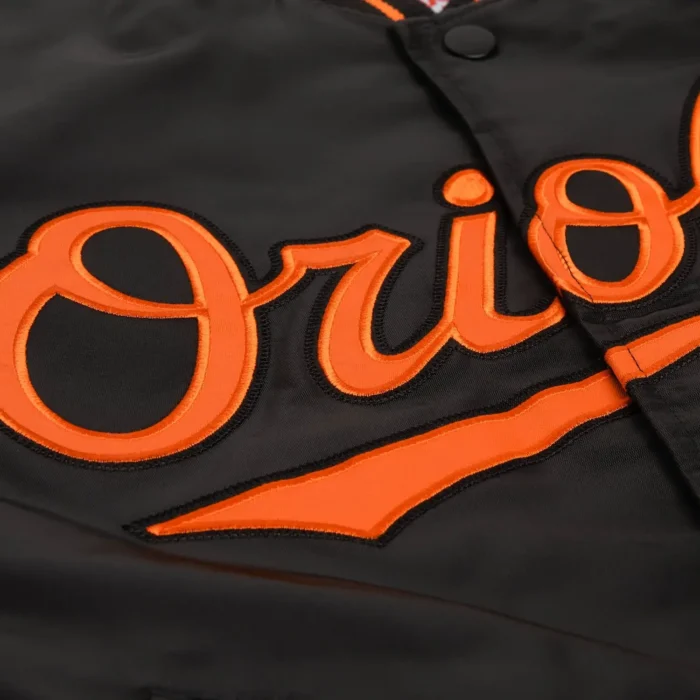 Baltimore Orioles Satin Bomber Jacket - Image 2