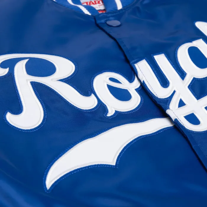 Kansas City Royals Satin Bomber Jacket - Image 2