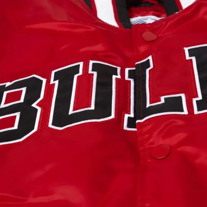 Chicago Bulls Satin Bomber Jacket - Image 3