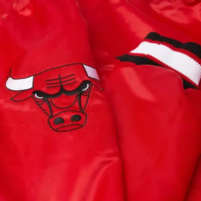 Chicago Bulls Satin Bomber Jacket - Image 2