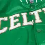 Boston Celtics Satin Bomber Jacket - Image 3