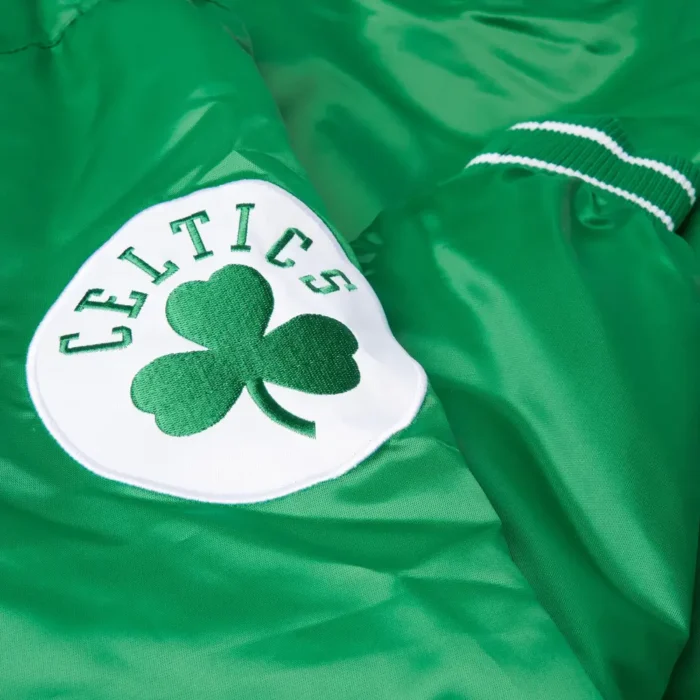 Boston Celtics Satin Bomber Jacket - Image 2