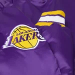 LA Lakers Satin Bomber Jacket - Image 4