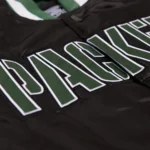 Packers Black Satin Bomber Jacket - Image 2