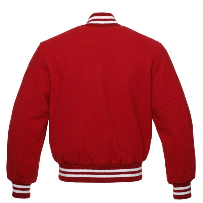 Red All Wool Varsity Jacket - Image 2