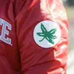 Ohio State Buckeyes Red Satin Bomber Jacket - Image 2