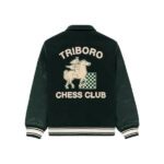 Green Aimé Leon Dore Chess Club Varsity Jacket - Image 3