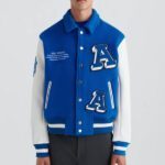 Blue Axel Arigato Illusion Letterman Jacket - Image 2