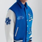 Blue Axel Arigato Illusion Letterman Jacket - Image 3