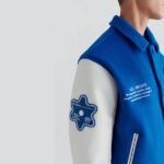 Blue Axel Arigato Illusion Letterman Jacket - Image 5