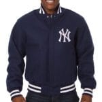 NY Yankees Blue Wool Varsity Jacket