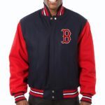 Boston Red Sox Blue & Red Wool Varsity Jacket