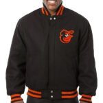 Baltimore Orioles Black Wool Varsity Jacket