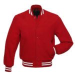 Red All Wool Varsity Jacket