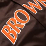 Cleveland Browns Satin Bomber Jacket - Image 5