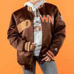 Cleveland Browns Satin Bomber Jacket - Image 4