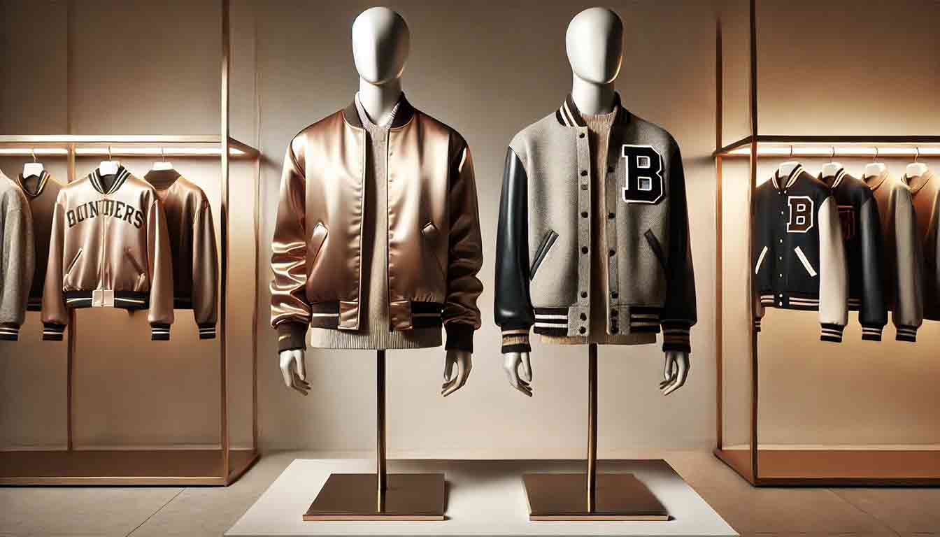 Satin Bomber Jackets vs. Varsity Jackets: A Style Comparison