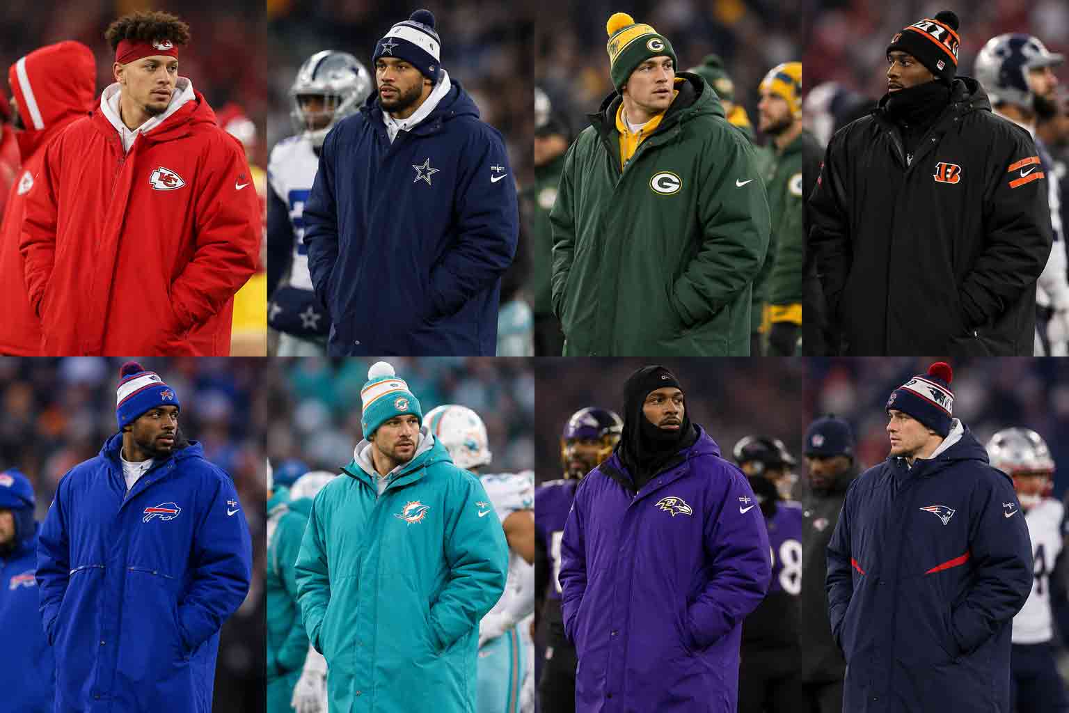 What Jackets Do NFL Players Wear on the Sidelines?